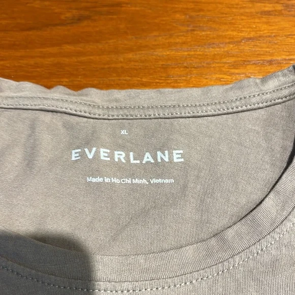 Everlane brown long sleeve organic cotton tee shirt XL - Picture 2 of 9